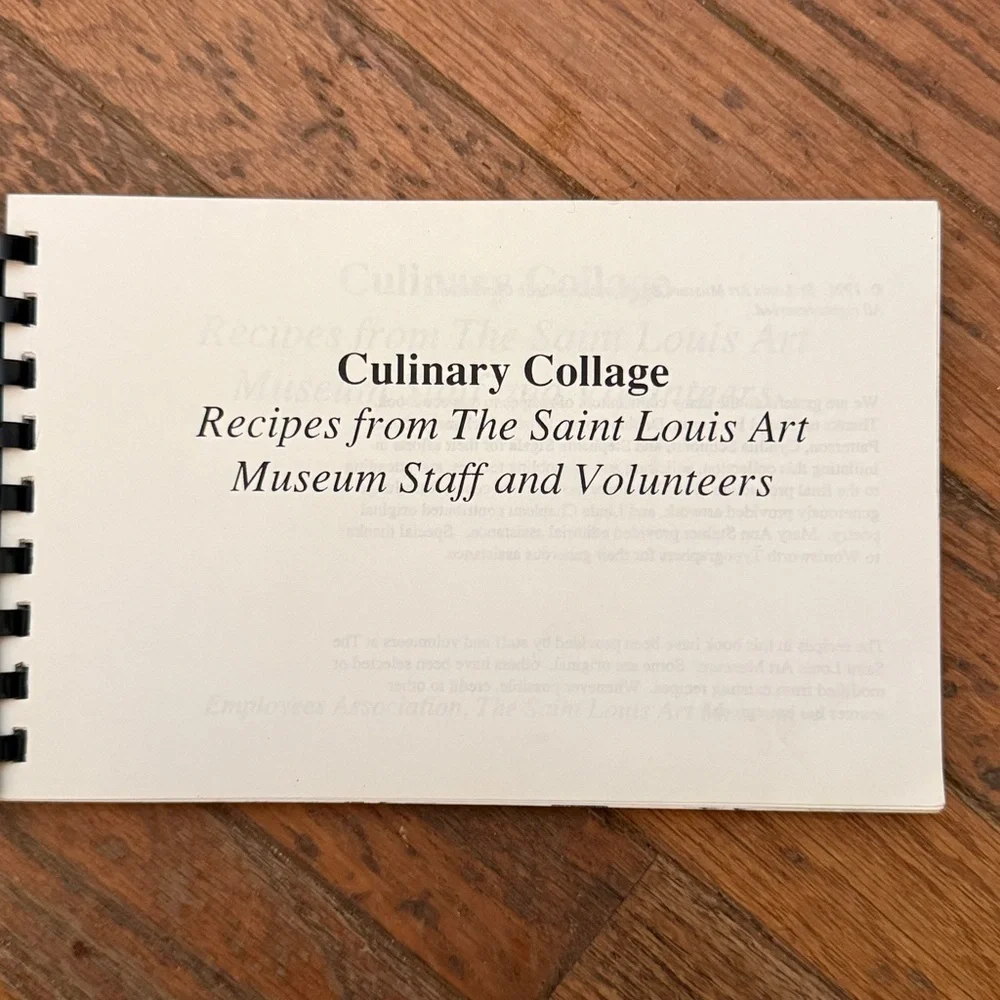 Vintage Culinary Collage 1991 Recipe Book